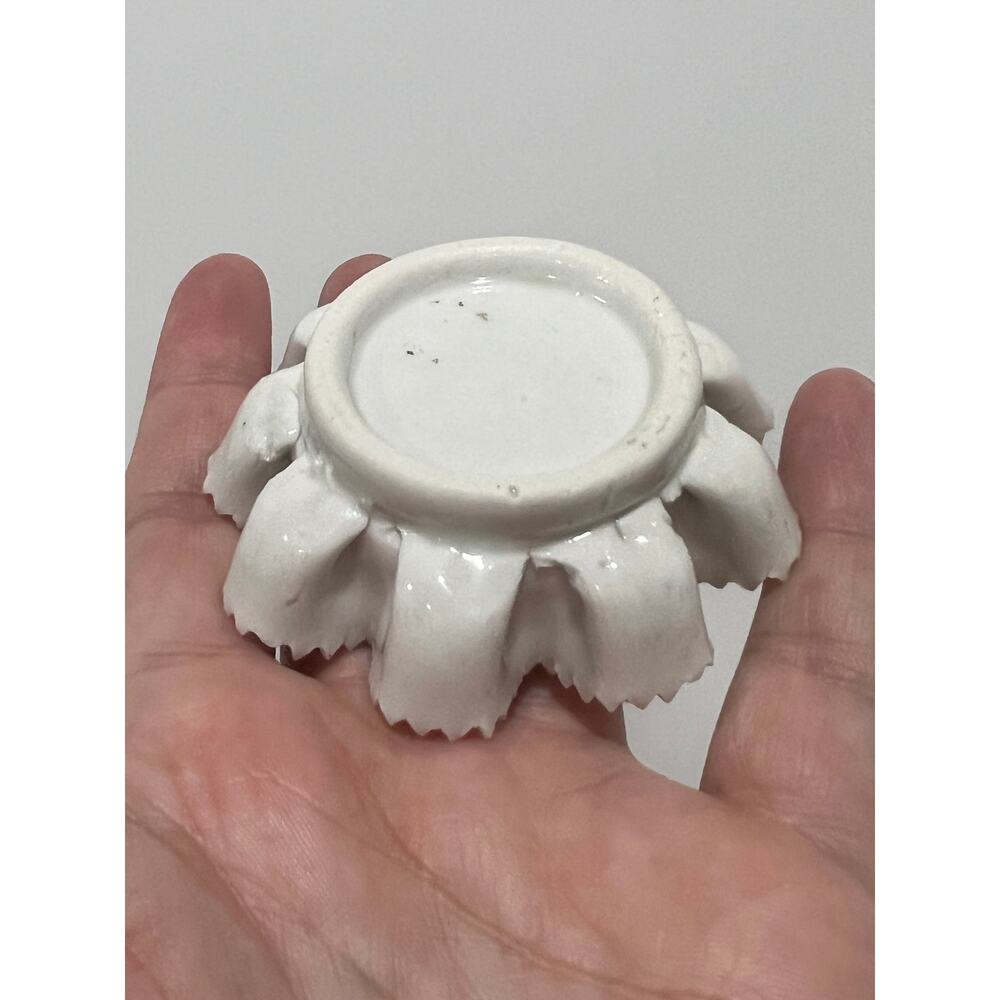 Vintage Small Ceramic Chamberstick or Candle Holder, Maker Unknown - Picture 5 of 7